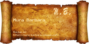 Mura Barbara névjegykártya
